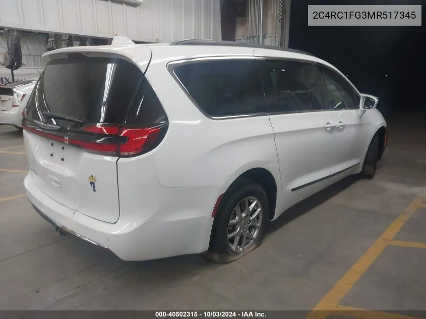 2021 Chrysler Pacifica Touring VIN: 2C4RC1FG3MR517345 Lot: 40502315