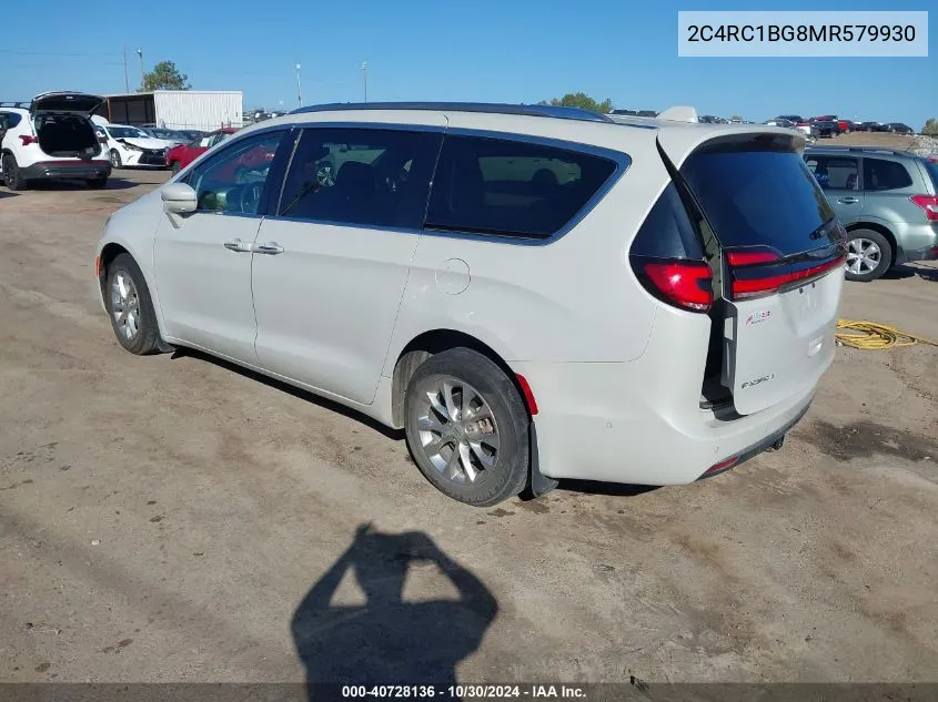 2021 Chrysler Pacifica Touring L VIN: 2C4RC1BG8MR579930 Lot: 40728136