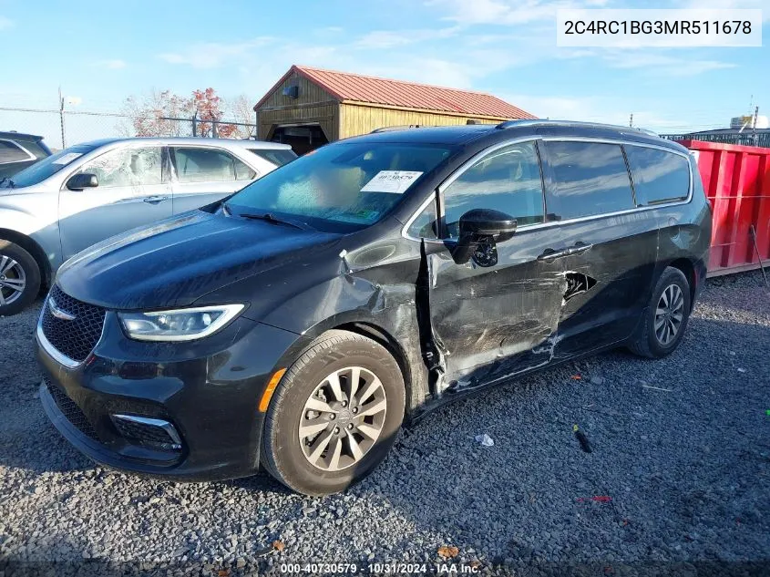 2021 Chrysler Pacifica Touring L VIN: 2C4RC1BG3MR511678 Lot: 40730579