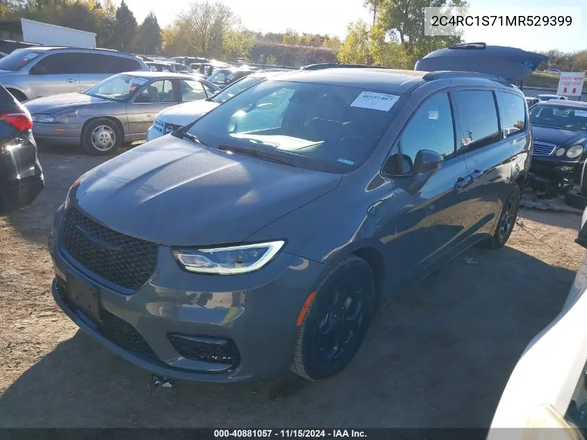 2021 Chrysler Pacifica Hybrid Limited VIN: 2C4RC1S71MR529399 Lot: 40881057