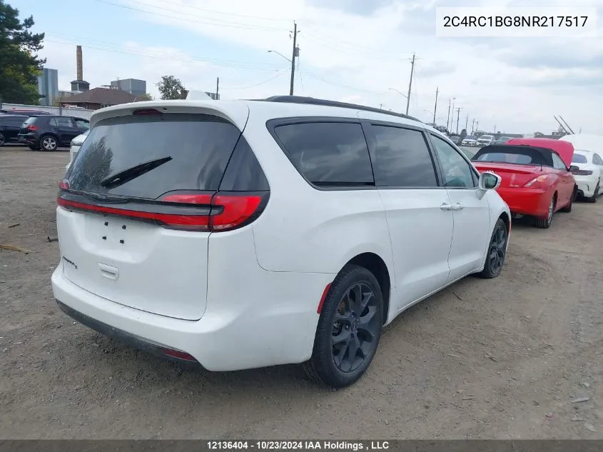 2022 Chrysler Pacifica Touring L VIN: 2C4RC1BG8NR217517 Lot: 12136404