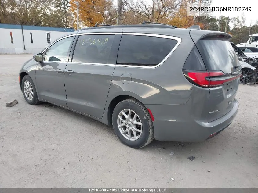 2022 Chrysler Pacifica Touring L VIN: 2C4RC1BG6NR182749 Lot: 12136938