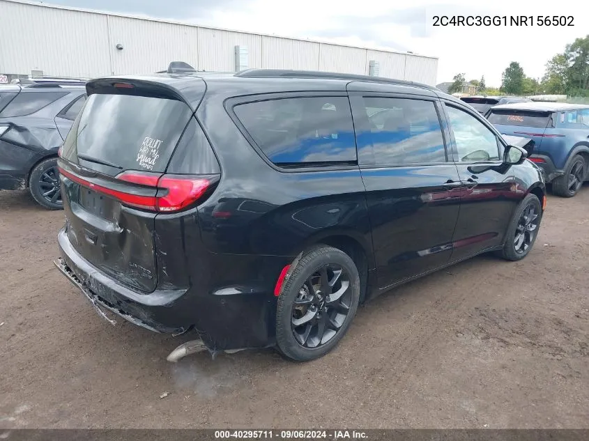 2022 Chrysler Pacifica Limited Awd VIN: 2C4RC3GG1NR156502 Lot: 40295711