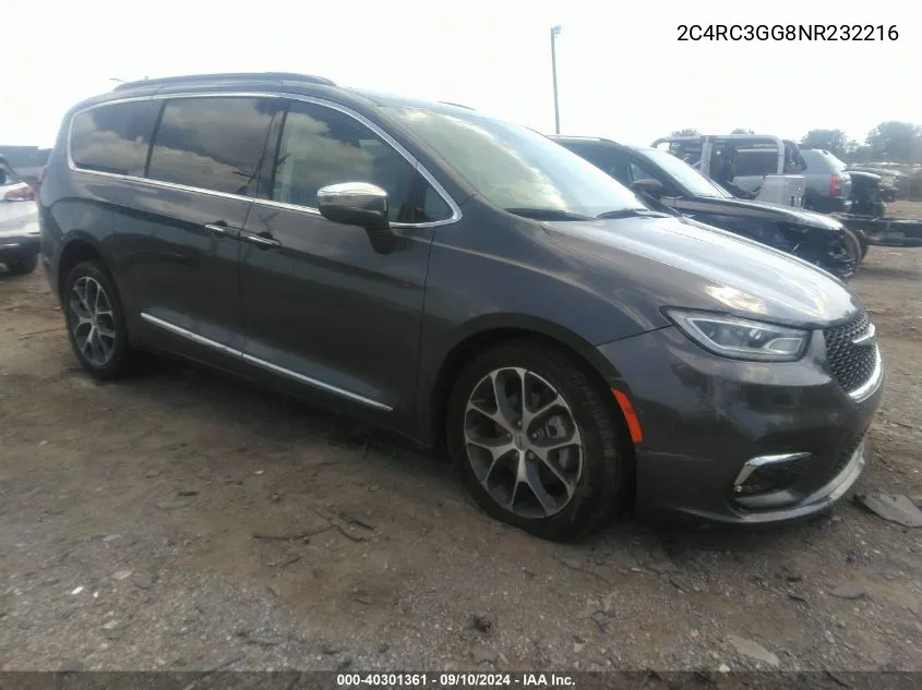 2022 Chrysler Pacifica Limited Awd VIN: 2C4RC3GG8NR232216 Lot: 40301361