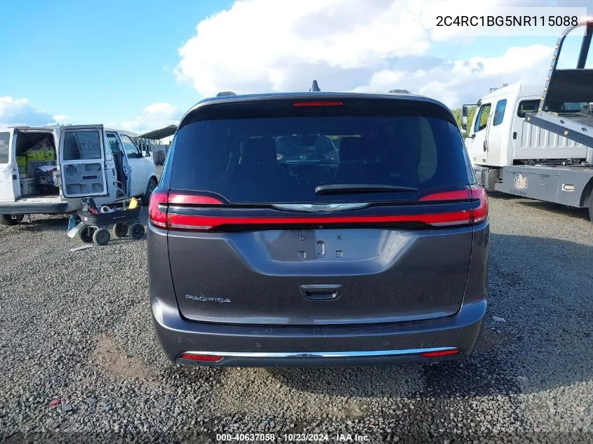 2022 Chrysler Pacifica Touring L VIN: 2C4RC1BG5NR115088 Lot: 40637058