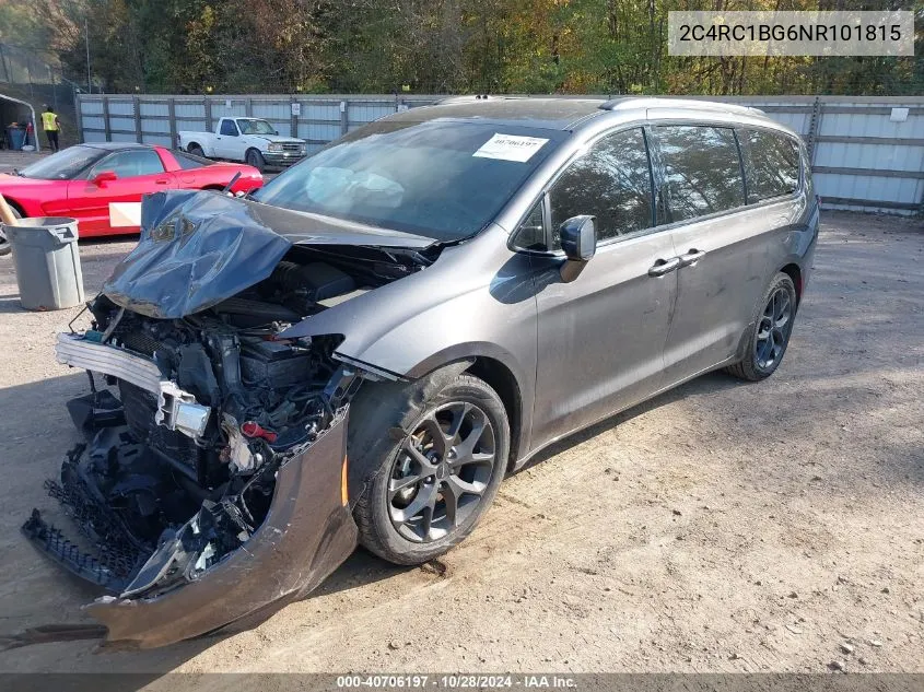 2022 Chrysler Pacifica Touring L VIN: 2C4RC1BG6NR101815 Lot: 40706197