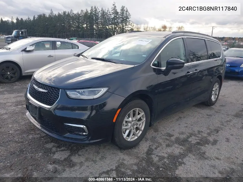 2022 Chrysler Pacifica Touring L VIN: 2C4RC1BG8NR117840 Lot: 40861568