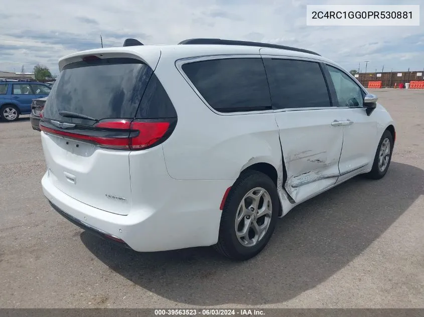 2023 Chrysler Pacifica Limited VIN: 2C4RC1GG0PR530881 Lot: 39563523