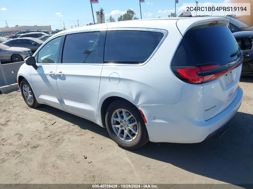 2023 Chrysler Pacifica Touring L VIN: 2C4RC1BG4PRS19194 Lot: 40709429