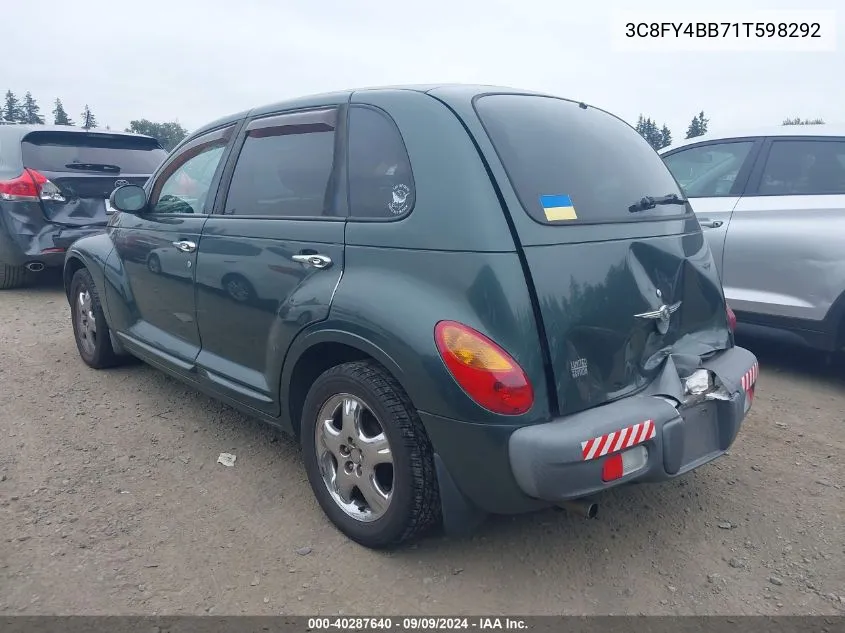 2001 Chrysler Pt Cruiser VIN: 3C8FY4BB71T598292 Lot: 40287640