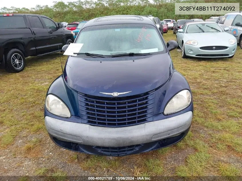 2001 Chrysler Pt Cruiser VIN: 3C8FY4BB11T274092 Lot: 40521789