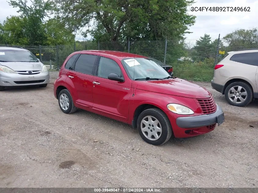 2002 Chrysler Pt Cruiser VIN: 3C4FY48B92T249662 Lot: 39949047