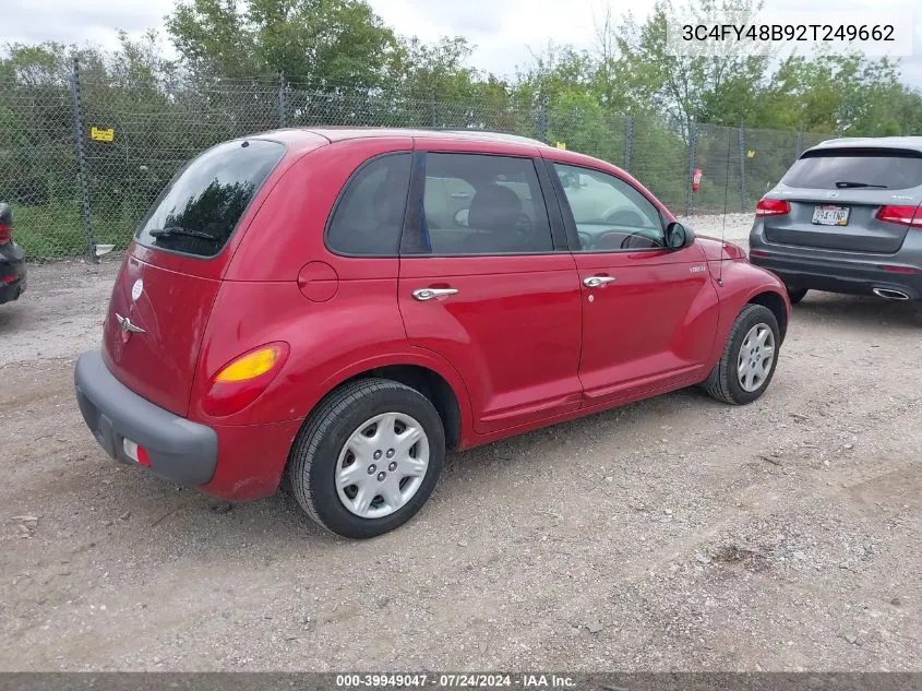 2002 Chrysler Pt Cruiser VIN: 3C4FY48B92T249662 Lot: 39949047