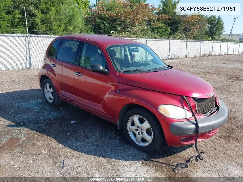 2002 Chrysler Pt Cruiser Touring VIN: 3C4FY58B82T271951 Lot: 40078637