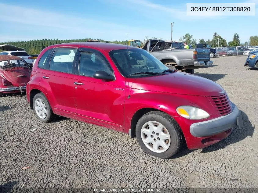 2002 Chrysler Pt Cruiser VIN: 3C4FY48B12T308820 Lot: 40337085