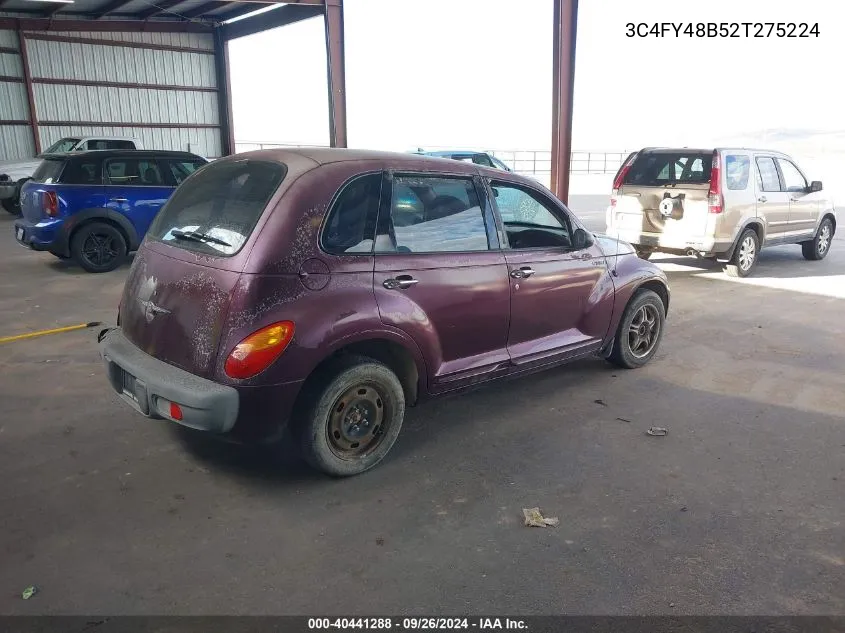 2002 Chrysler Pt Cruiser Classic VIN: 3C4FY48B52T275224 Lot: 40441288