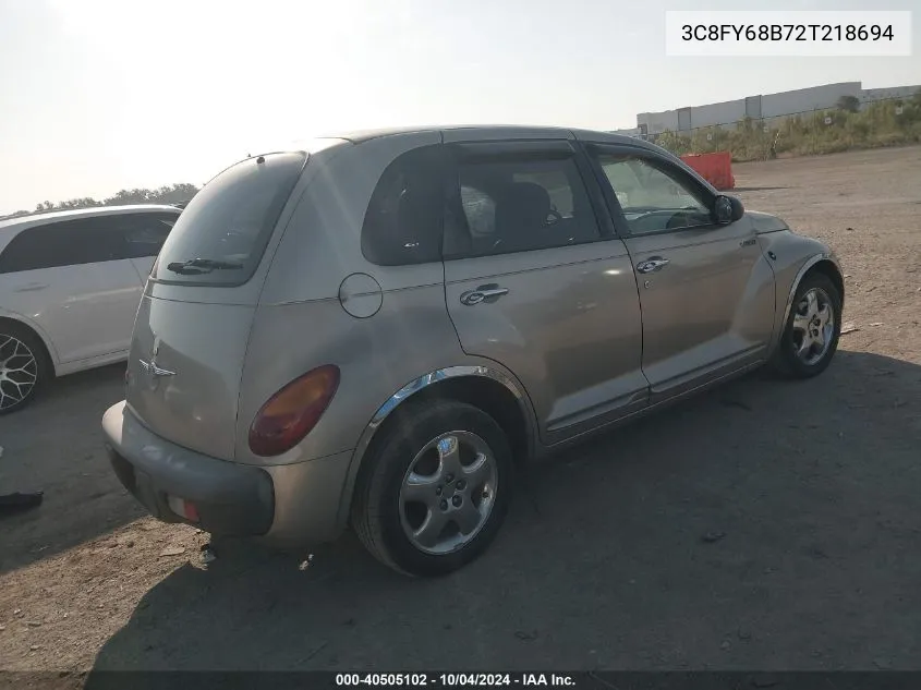 2002 Chrysler Pt Cruiser Limited VIN: 3C8FY68B72T218694 Lot: 40505102