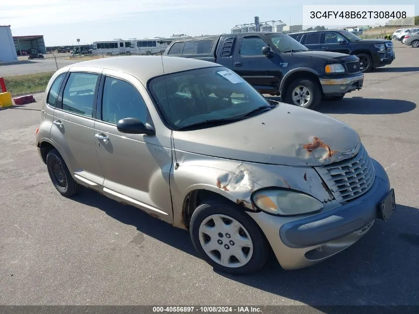 2002 Chrysler Pt Cruiser VIN: 3C4FY48B62T308408 Lot: 40556897