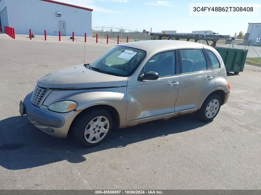 2002 Chrysler Pt Cruiser VIN: 3C4FY48B62T308408 Lot: 40556897