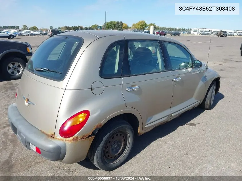 2002 Chrysler Pt Cruiser VIN: 3C4FY48B62T308408 Lot: 40556897