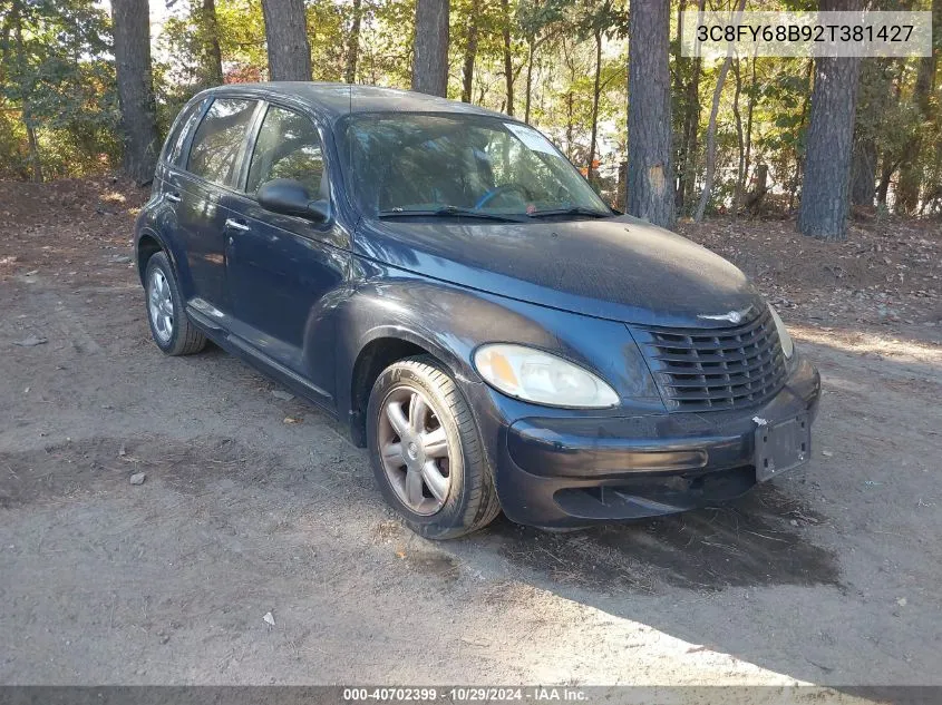 2002 Chrysler Pt Cruiser Limited VIN: 3C8FY68B92T381427 Lot: 40702399