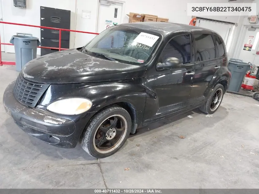 2002 Chrysler Pt Cruiser Limited VIN: 3C8FY68B22T340475 Lot: 40711432