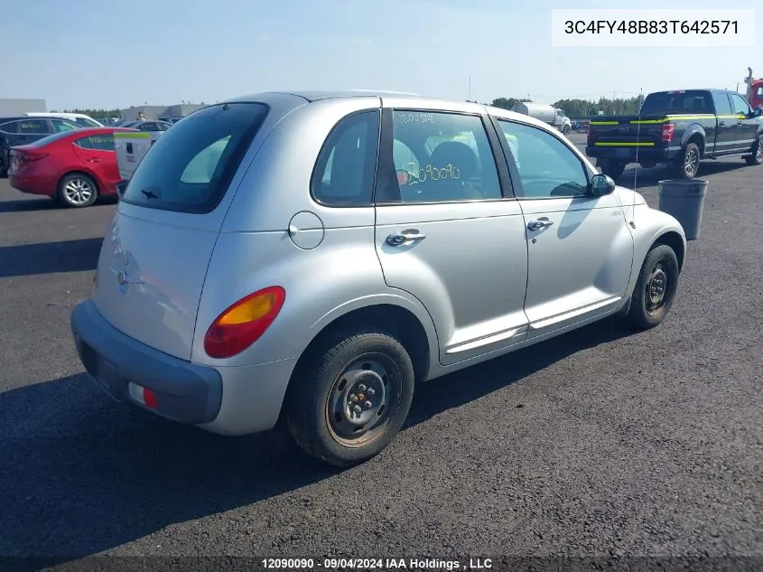 2003 Chrysler Pt Cruiser VIN: 3C4FY48B83T642571 Lot: 12090090