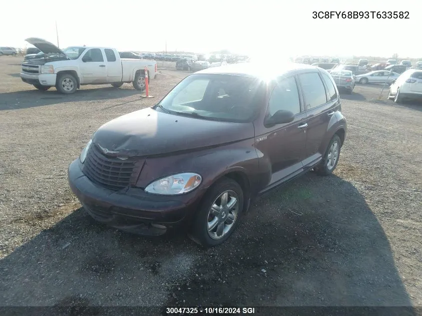 2003 Chrysler Pt Cruiser Limited VIN: 3C8FY68B93T633582 Lot: 30047325