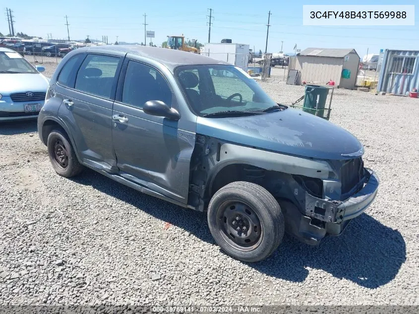 2003 Chrysler Pt Cruiser VIN: 3C4FY48B43T569988 Lot: 39769141