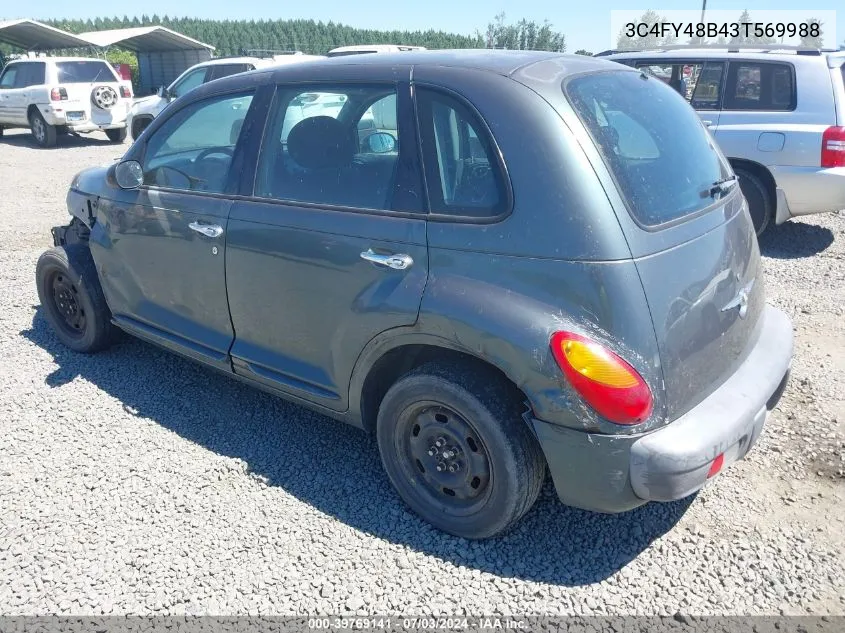 2003 Chrysler Pt Cruiser VIN: 3C4FY48B43T569988 Lot: 39769141