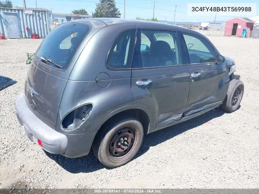 2003 Chrysler Pt Cruiser VIN: 3C4FY48B43T569988 Lot: 39769141