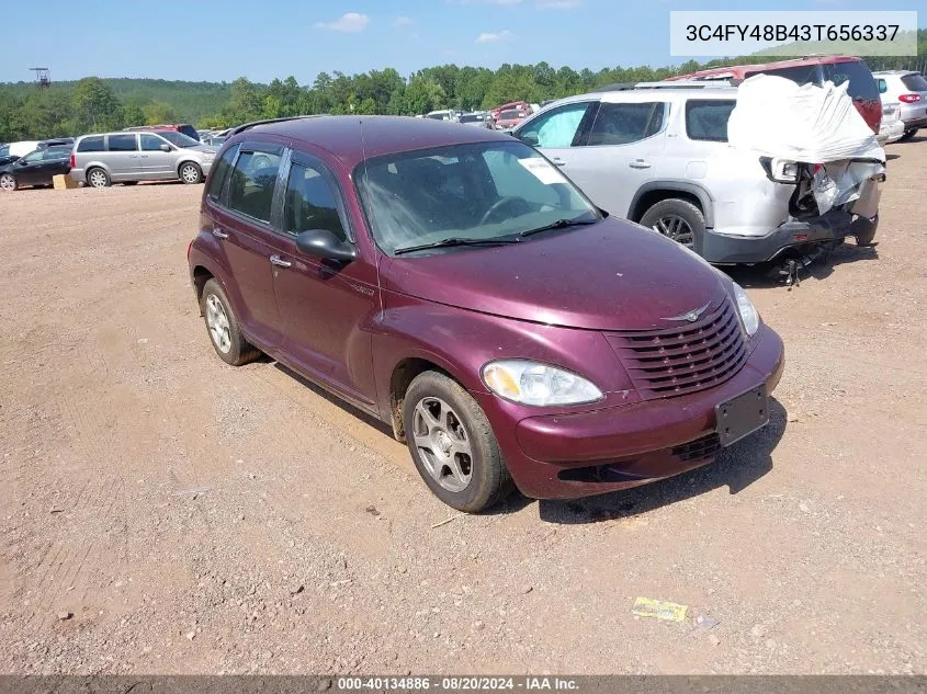 2003 Chrysler Pt Cruiser VIN: 3C4FY48B43T656337 Lot: 40134886