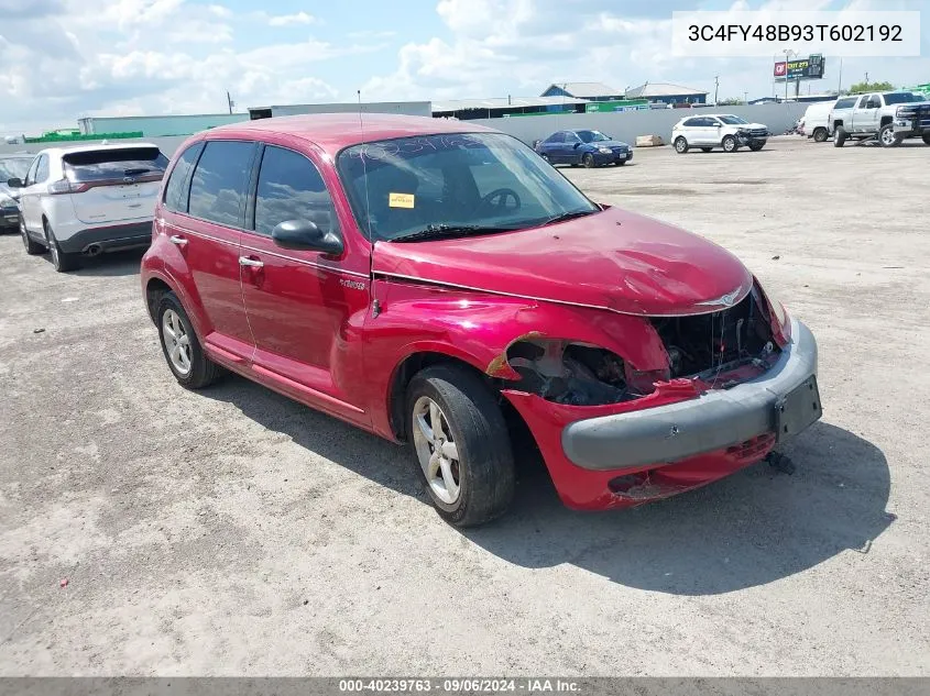 2003 Chrysler Pt Cruiser VIN: 3C4FY48B93T602192 Lot: 40239763