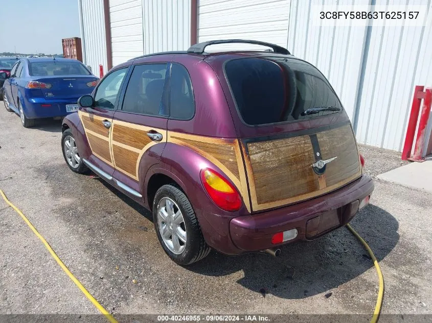 2003 Chrysler Pt Cruiser Touring VIN: 3C8FY58B63T625157 Lot: 40246955