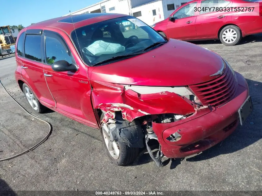 2003 Chrysler Pt Cruiser Gt VIN: 3C4FY78G33T552757 Lot: 40249763