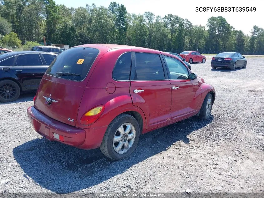 2003 Chrysler Pt Cruiser Limited VIN: 3C8FY68B83T639549 Lot: 40250927