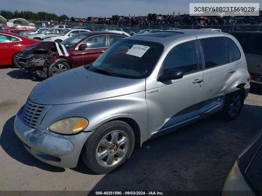 2003 Chrysler Pt Cruiser Limited VIN: 3C8FY68B23T569028 Lot: 40251590