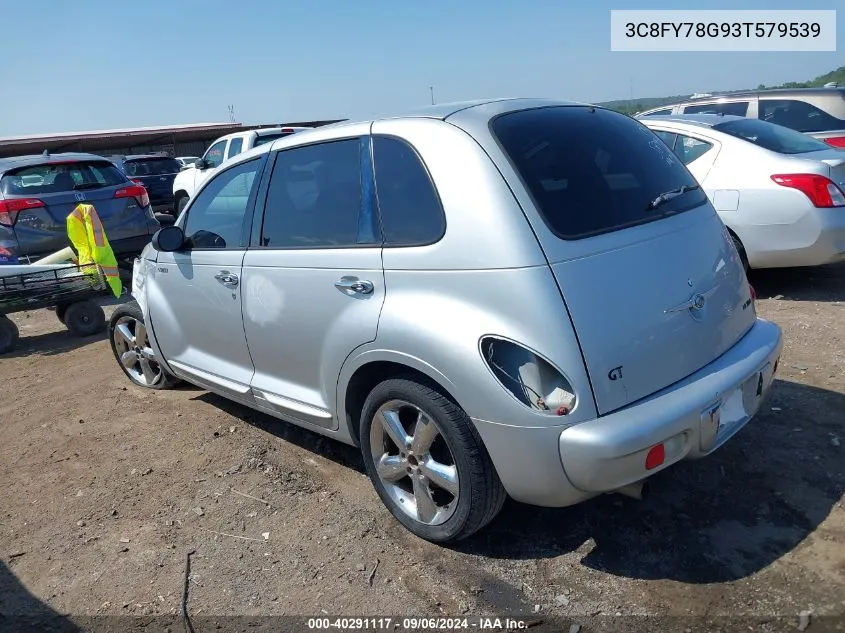 2003 Chrysler Pt Cruiser Gt VIN: 3C8FY78G93T579539 Lot: 40291117