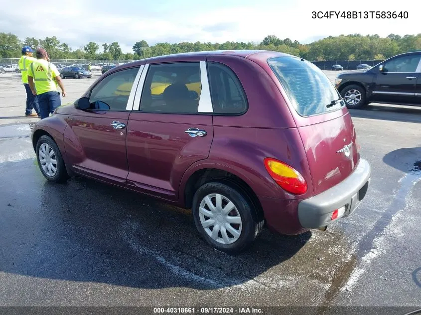 2003 Chrysler Pt Cruiser VIN: 3C4FY48B13T583640 Lot: 40318661