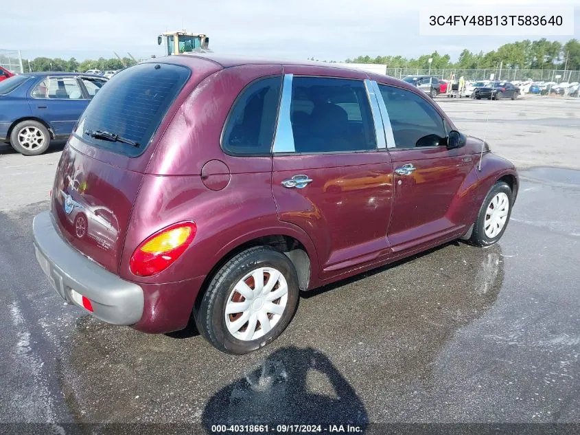 2003 Chrysler Pt Cruiser VIN: 3C4FY48B13T583640 Lot: 40318661