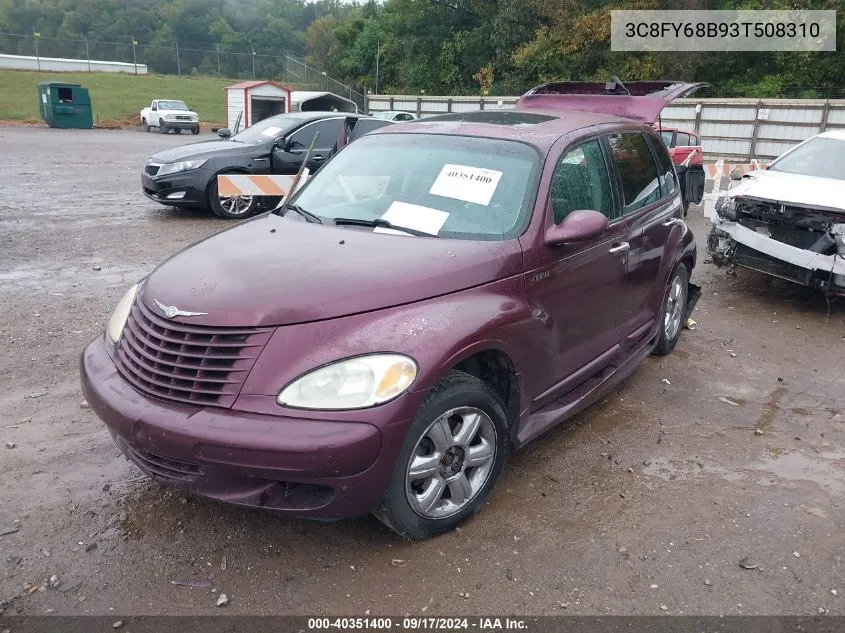 2003 Chrysler Pt Cruiser Limited VIN: 3C8FY68B93T508310 Lot: 40351400