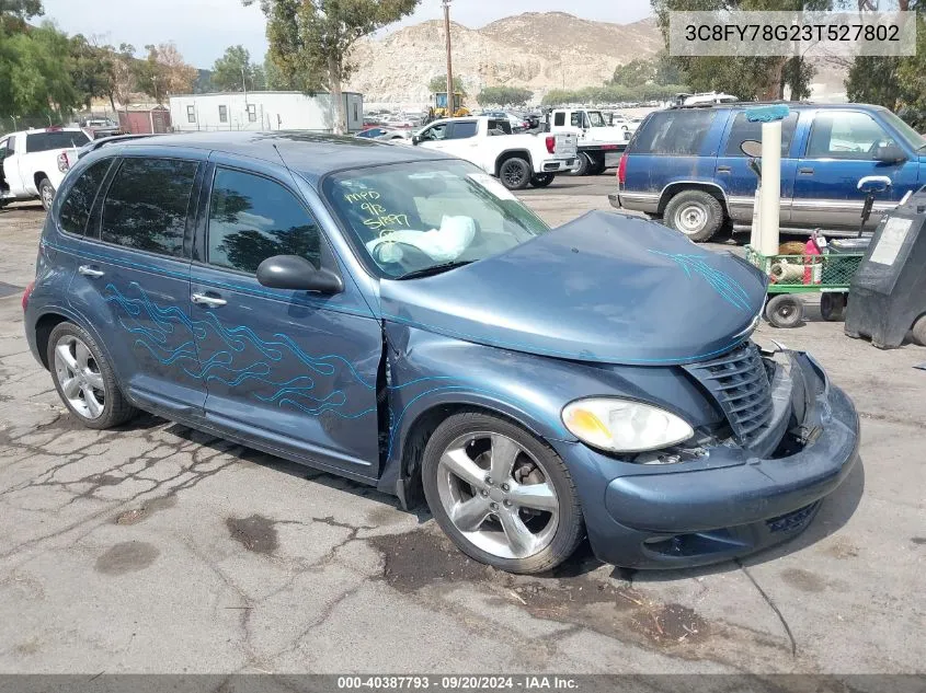 2003 Chrysler Pt Cruiser Gt VIN: 3C8FY78G23T527802 Lot: 40387793