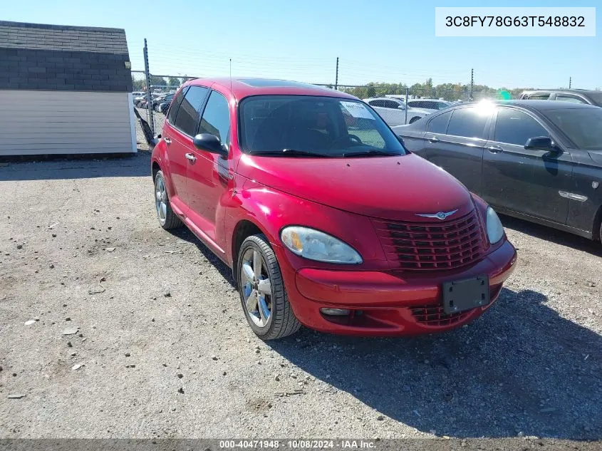 2003 Chrysler Pt Cruiser Gt VIN: 3C8FY78G63T548832 Lot: 40471948