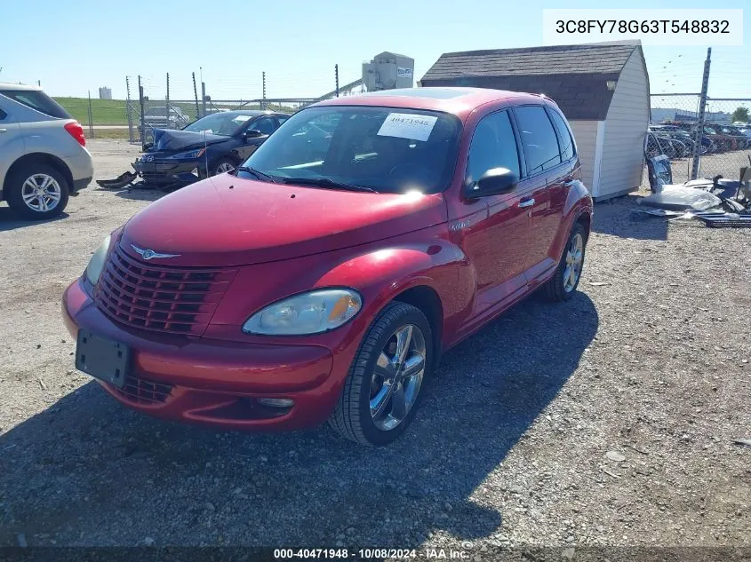 2003 Chrysler Pt Cruiser Gt VIN: 3C8FY78G63T548832 Lot: 40471948