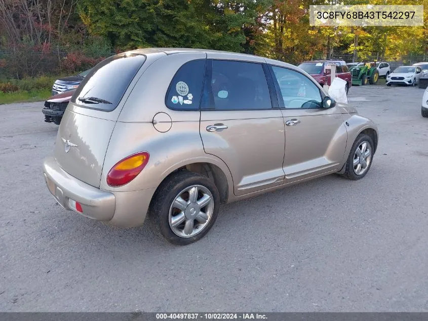 2003 Chrysler Pt Cruiser Limited VIN: 3C8FY68B43T542297 Lot: 40497837