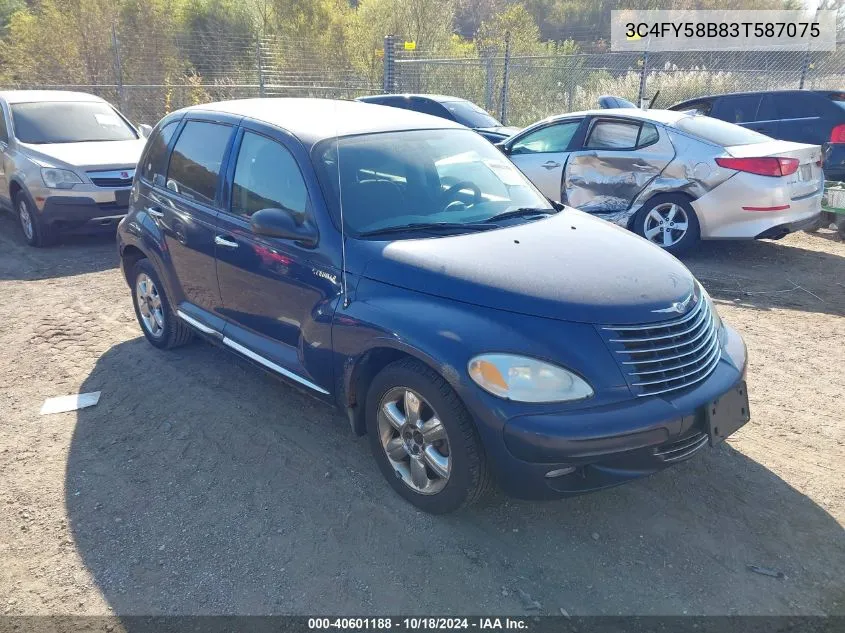 2003 Chrysler Pt Cruiser Touring VIN: 3C4FY58B83T587075 Lot: 40601188