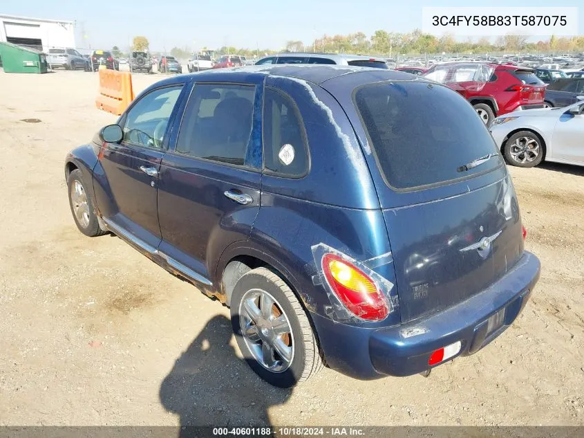 2003 Chrysler Pt Cruiser Touring VIN: 3C4FY58B83T587075 Lot: 40601188