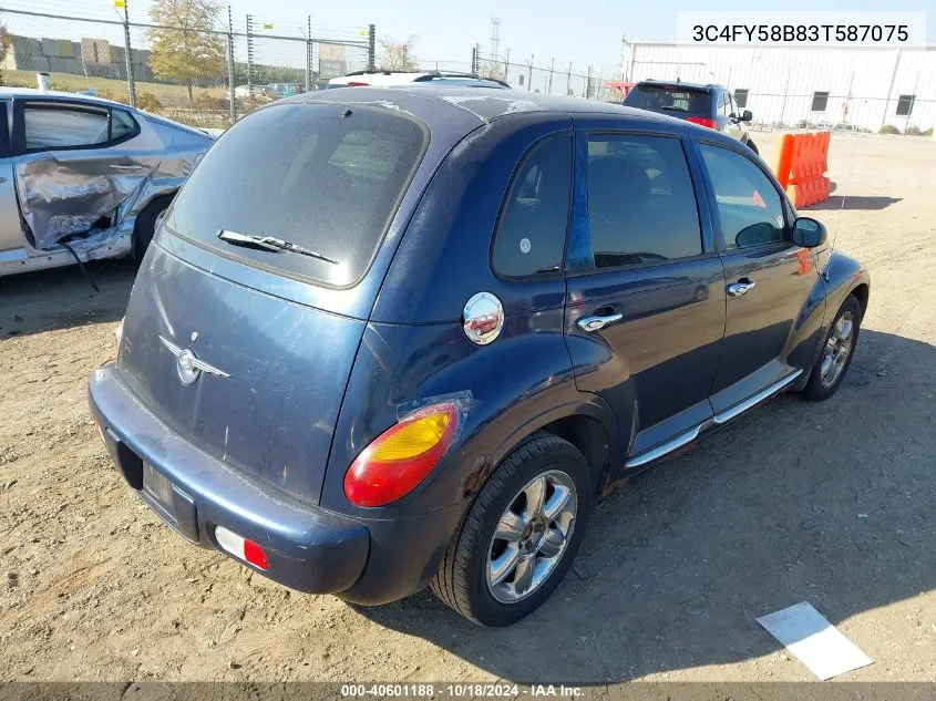 2003 Chrysler Pt Cruiser Touring VIN: 3C4FY58B83T587075 Lot: 40601188