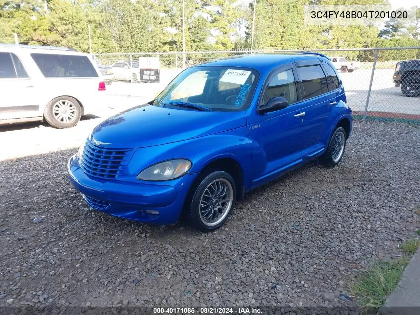 2004 Chrysler Pt Cruiser VIN: 3C4FY48B04T201020 Lot: 40171085