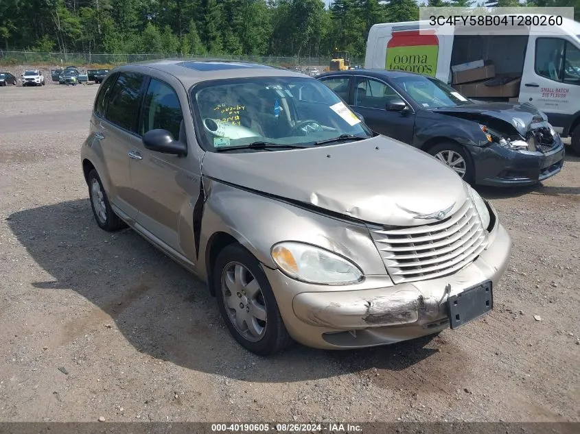 2004 Chrysler Pt Cruiser Touring VIN: 3C4FY58B04T280260 Lot: 40190605